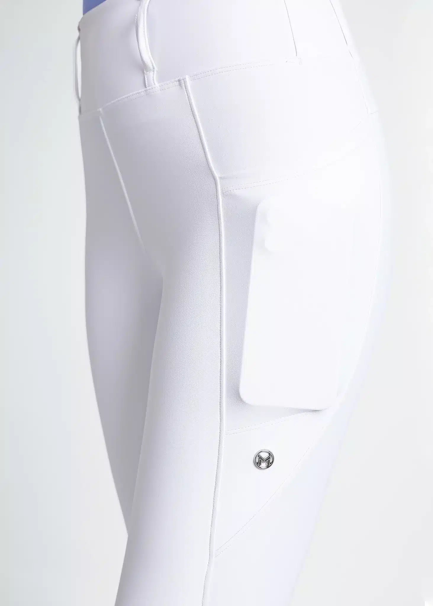 Maximilian Equestrian Studio Riding Leggings White by Maximilian Equestrian at Try a Bit