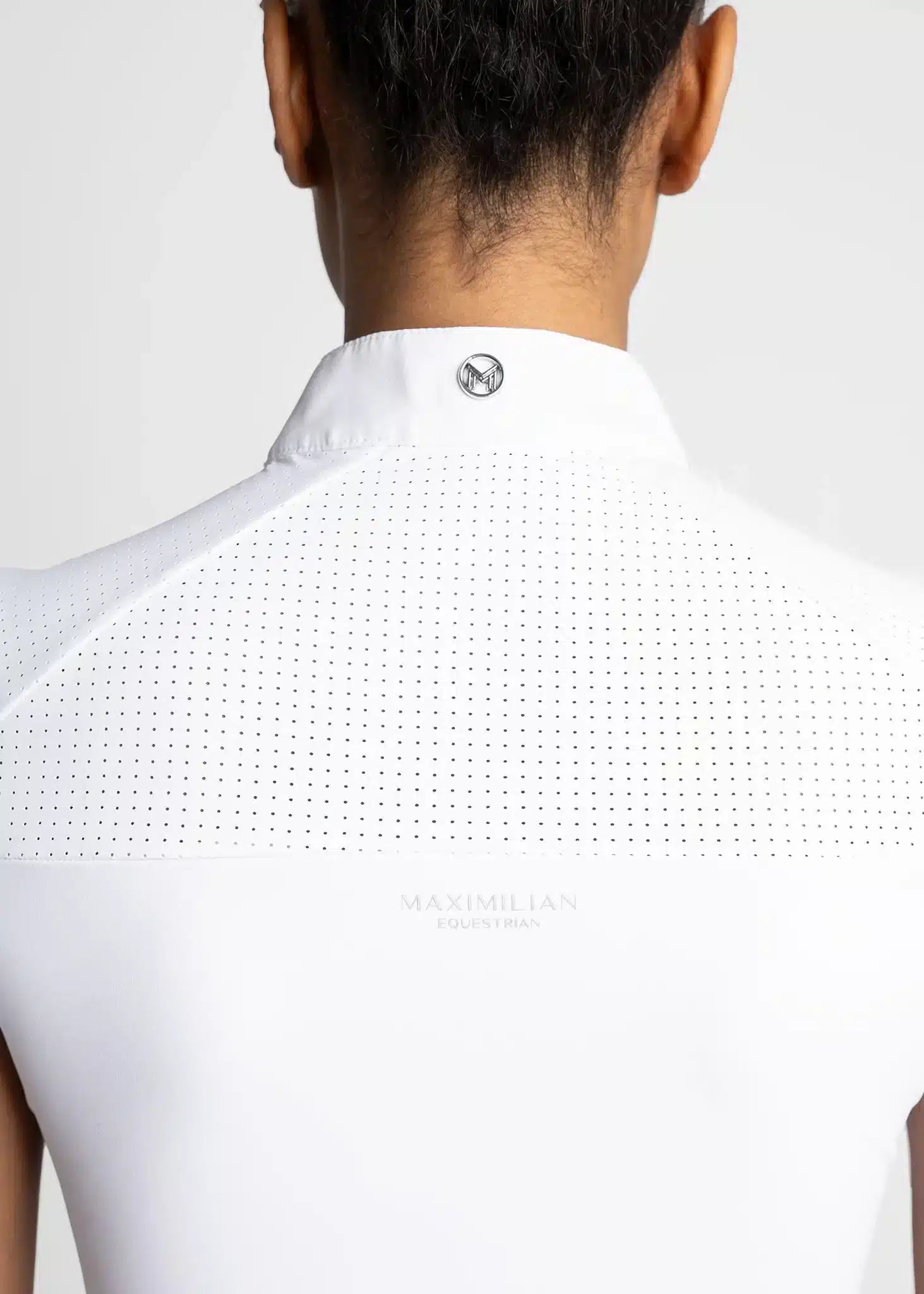 Maximilian Equestrian Air Short Sleeve Show Shirt White by Maximilian Equestrian at Try a Bit