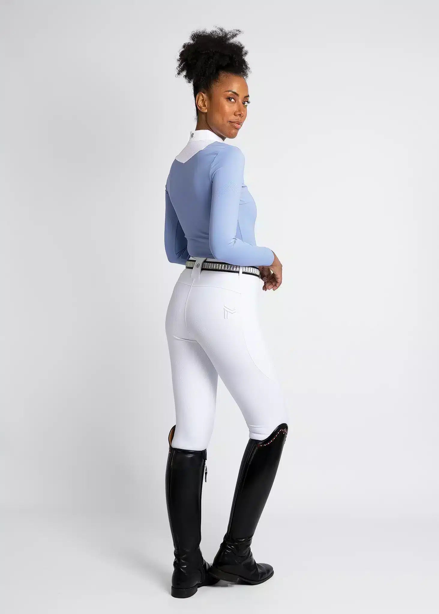 Maximilian Equestrian Studio Riding Leggings White by Maximilian Equestrian at Try a Bit