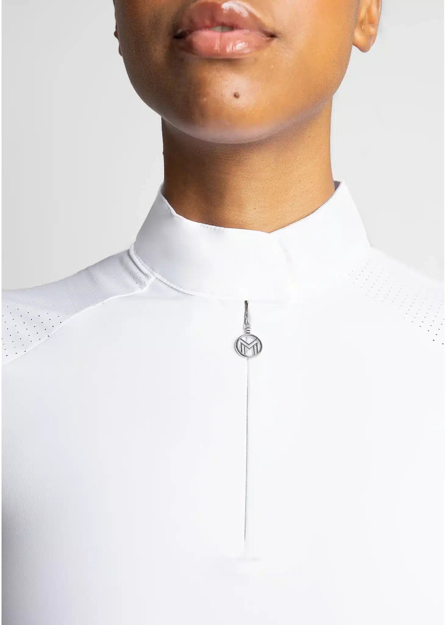 Maximilian Equestrian Air Short Sleeve Show Shirt White by Maximilian Equestrian at Try a Bit