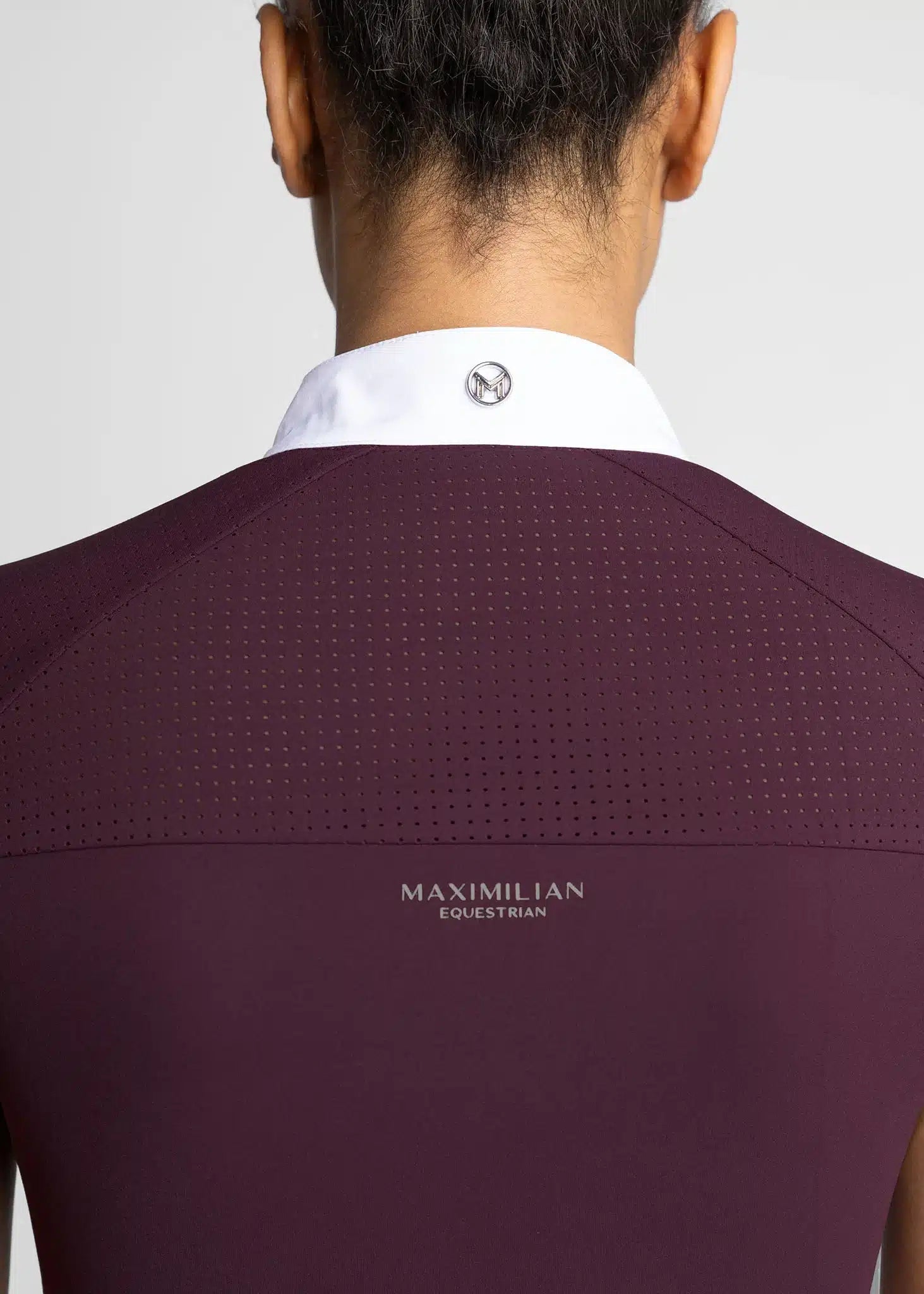 Maximilian Equestrian Air Short Sleeve Show Shirt Burgundy by Maximilian Equestrian at Try a Bit