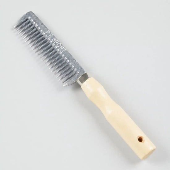 Premier Equine Aluminium Mane Comb with Wooden Handle by Premier Equine at  Try A Bit