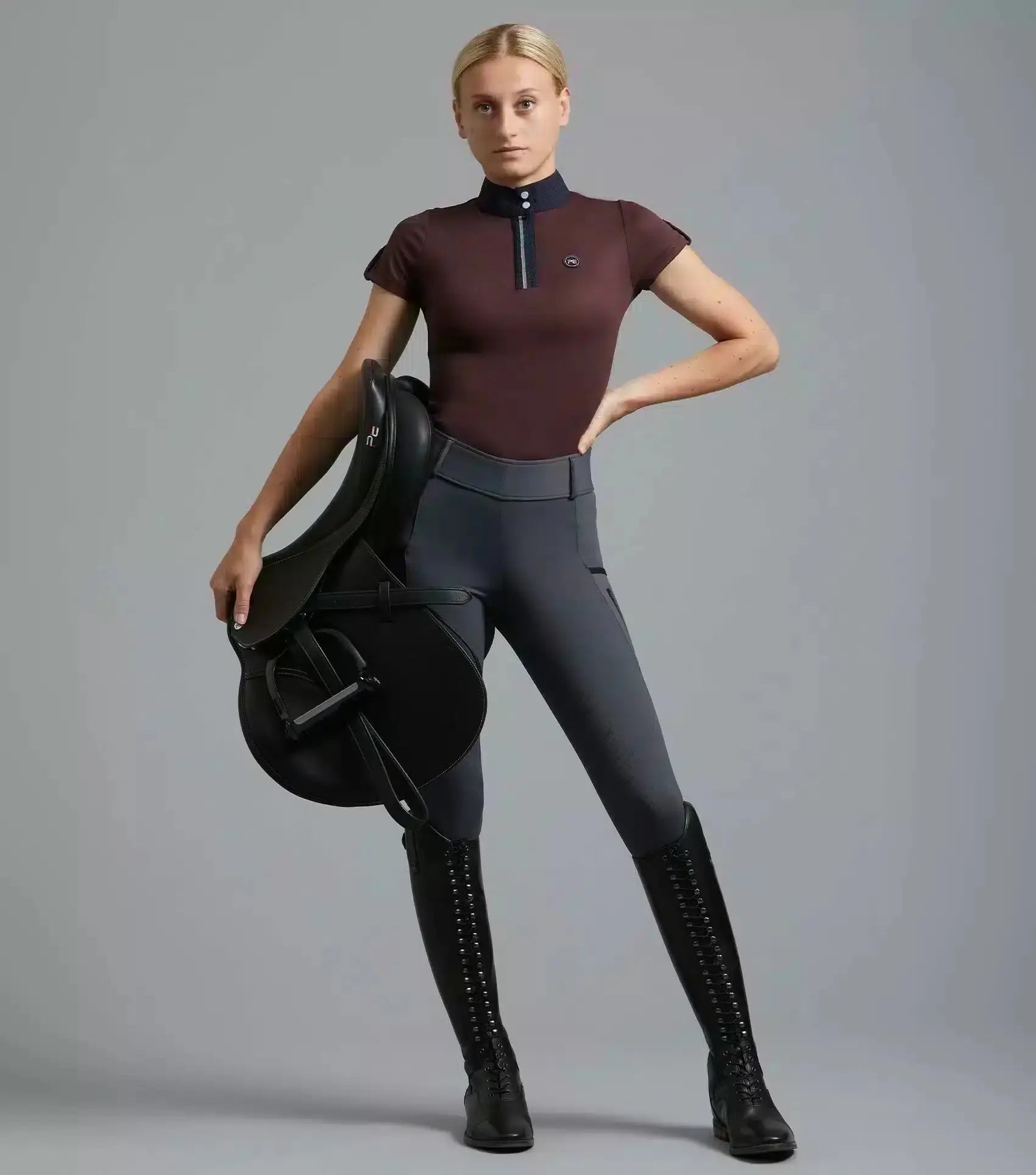 Premier Equine Amia Ladies Technical Short Sleeve Riding Top by Premier Equine at Try A Bit