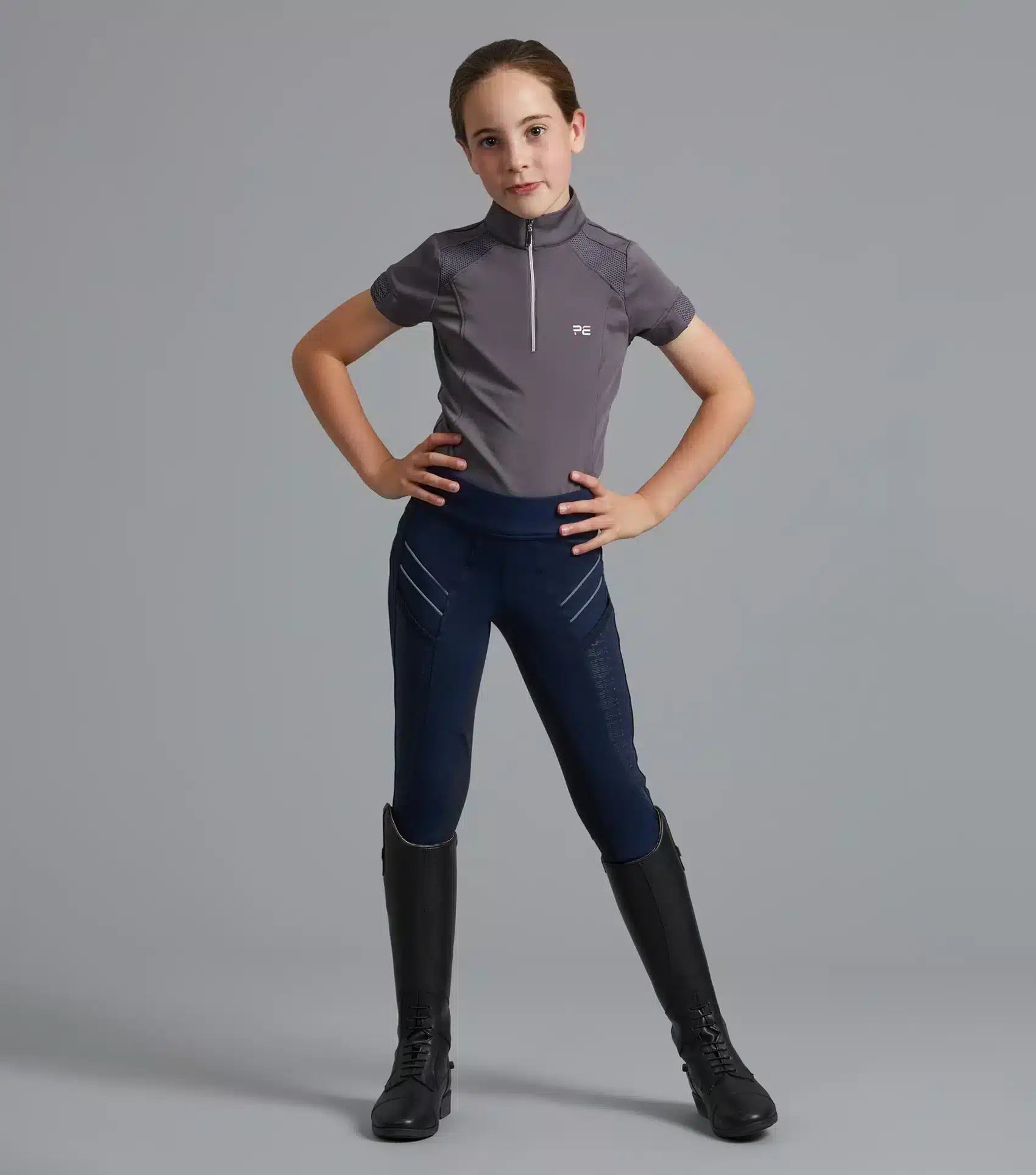 Premier Equine Astrid Girls Full Seat Gel Pull On Riding Tights by Premier Equine at Try a Bit