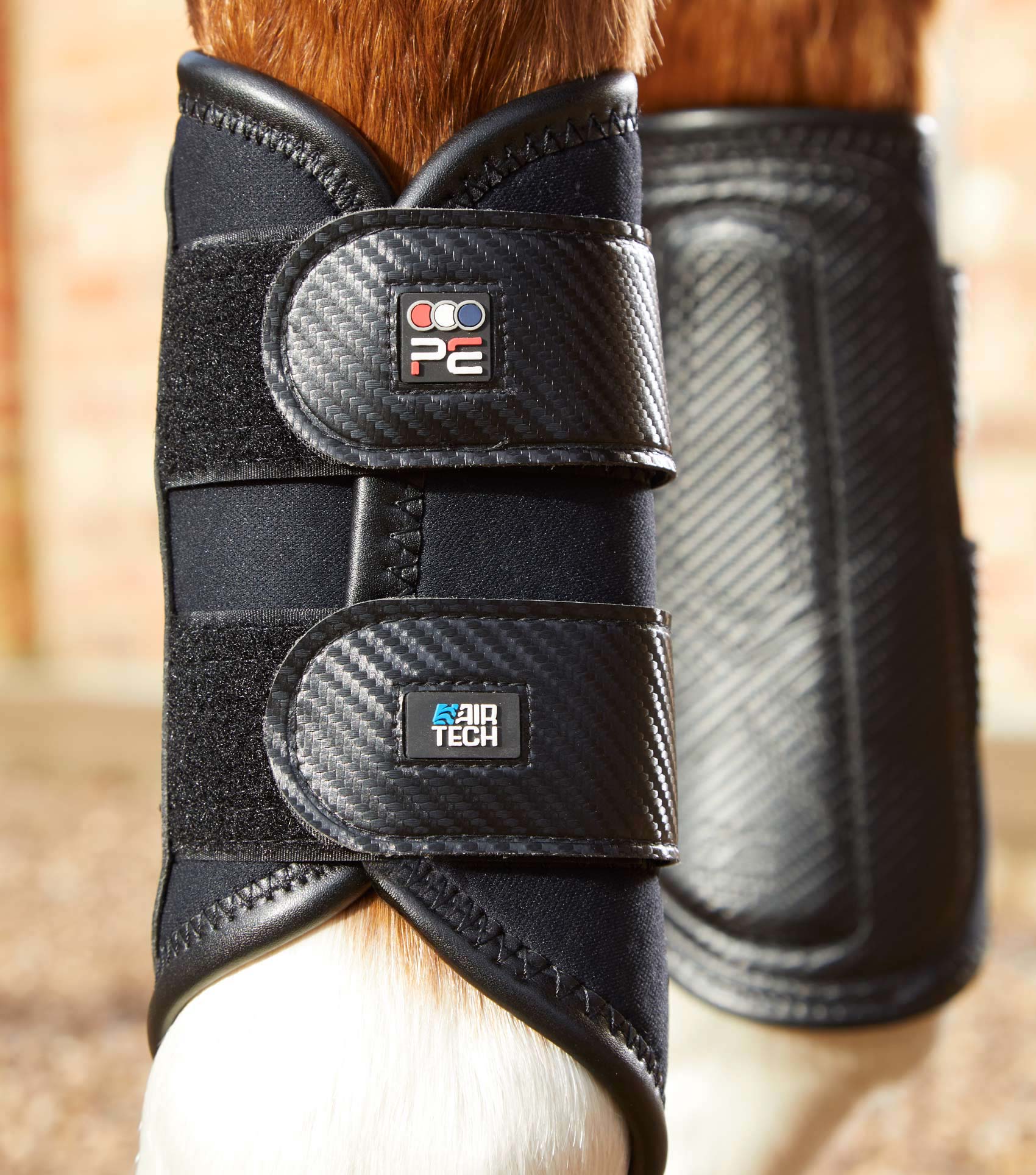 Premier Equine Carbon Air-Tech Double Locking Brushing Boots by Premier Equine at Try a Bit