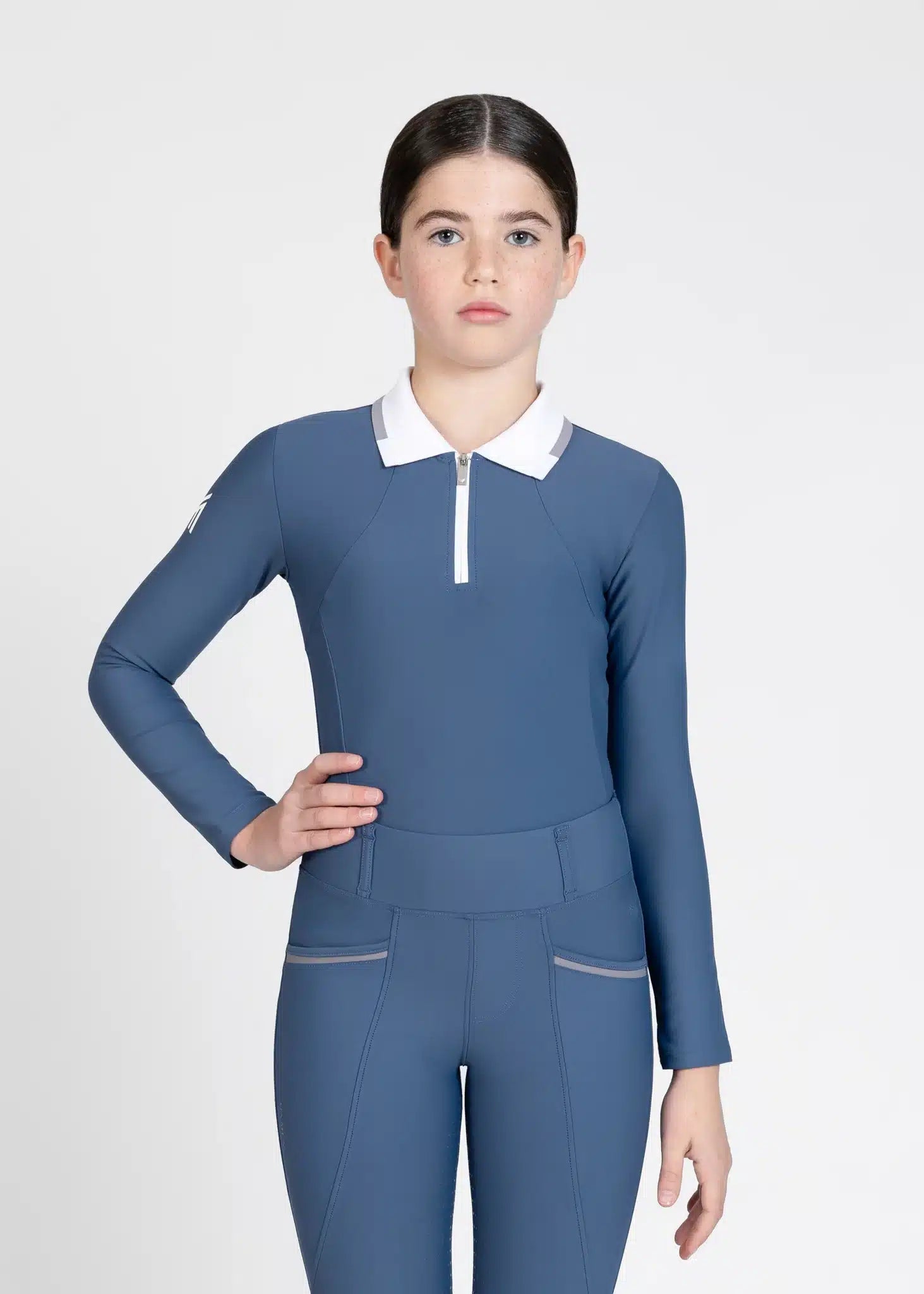 Maximilian Equestrian YR Concept Long Sleeve Polo Shirt (Sailor) by Maximilian Equestrian at Try a Bit