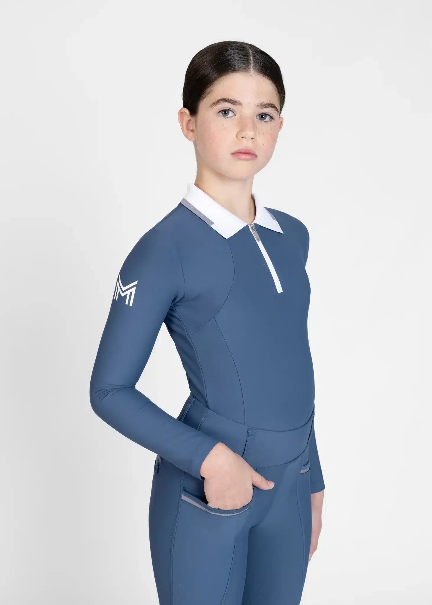 Maximilian Equestrian YR Concept Long Sleeve Polo Shirt (Sailor) by Maximilian Equestrian at Try a Bit