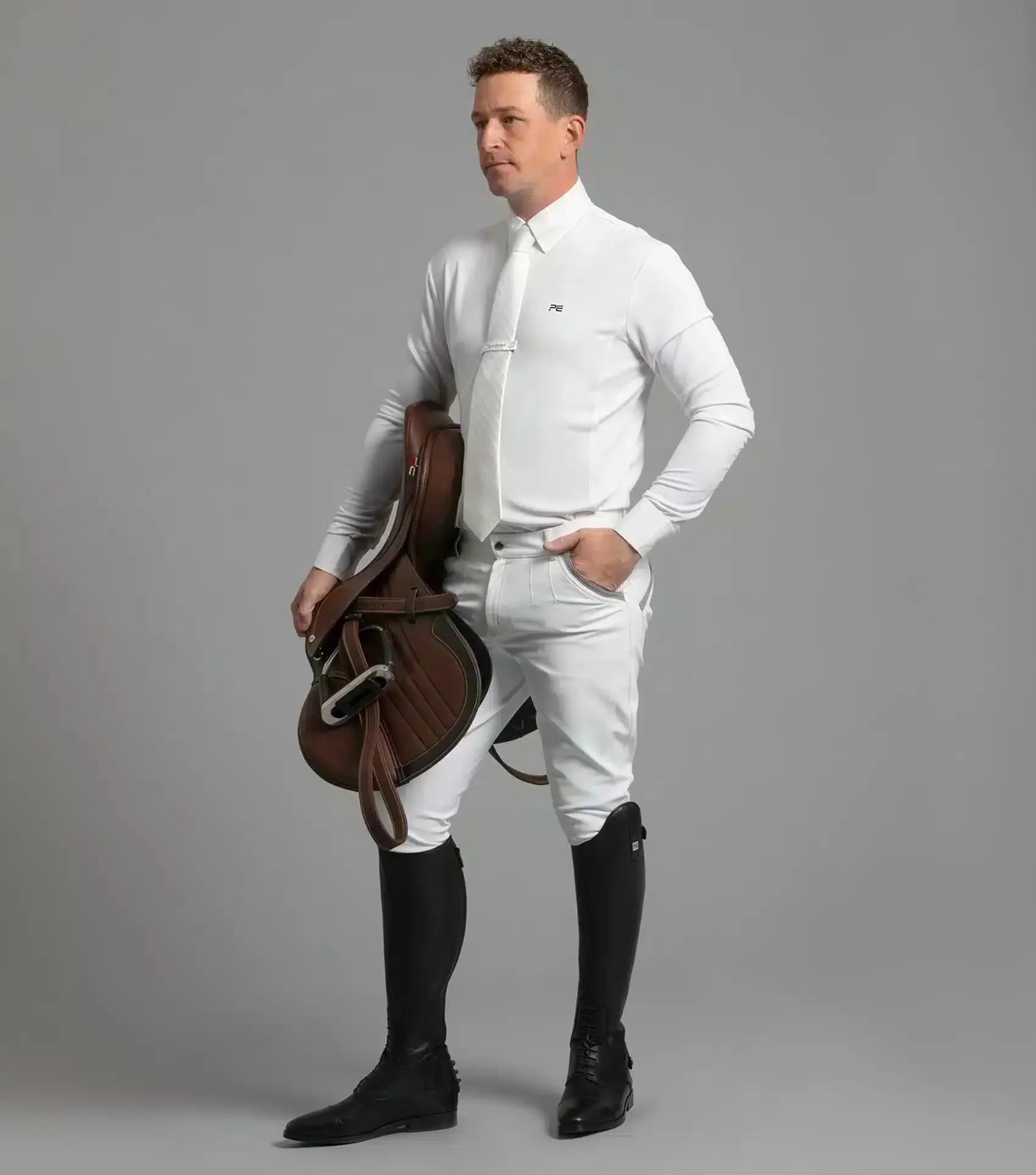 Premier Equine Giulio Men's Long Sleeve Show Shirt by Premier Equine at Try A Bit