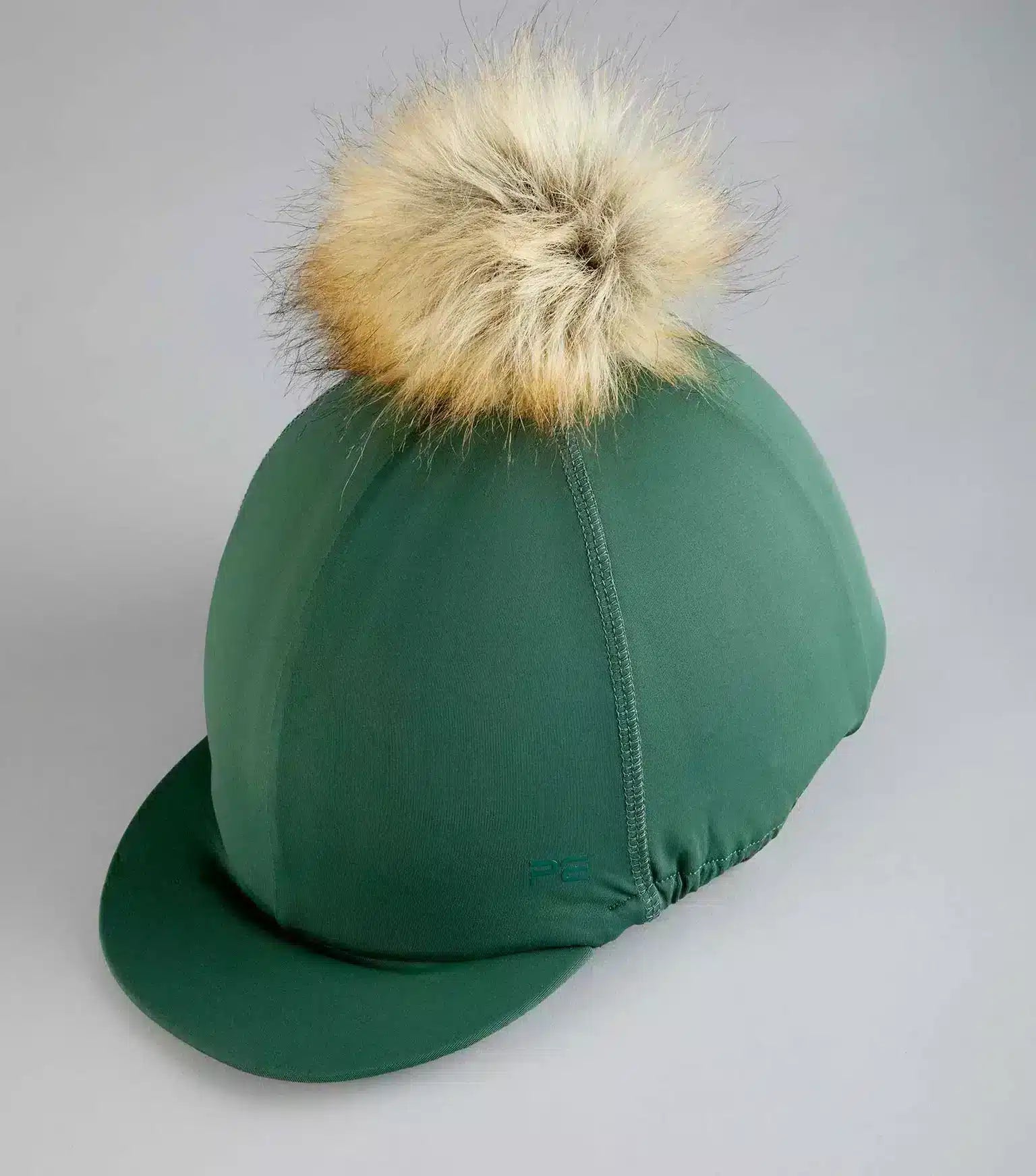 Premier Equine Jersey Hat Silk with Faux Fur Pom Pom by Premier Equine at Try a Bit