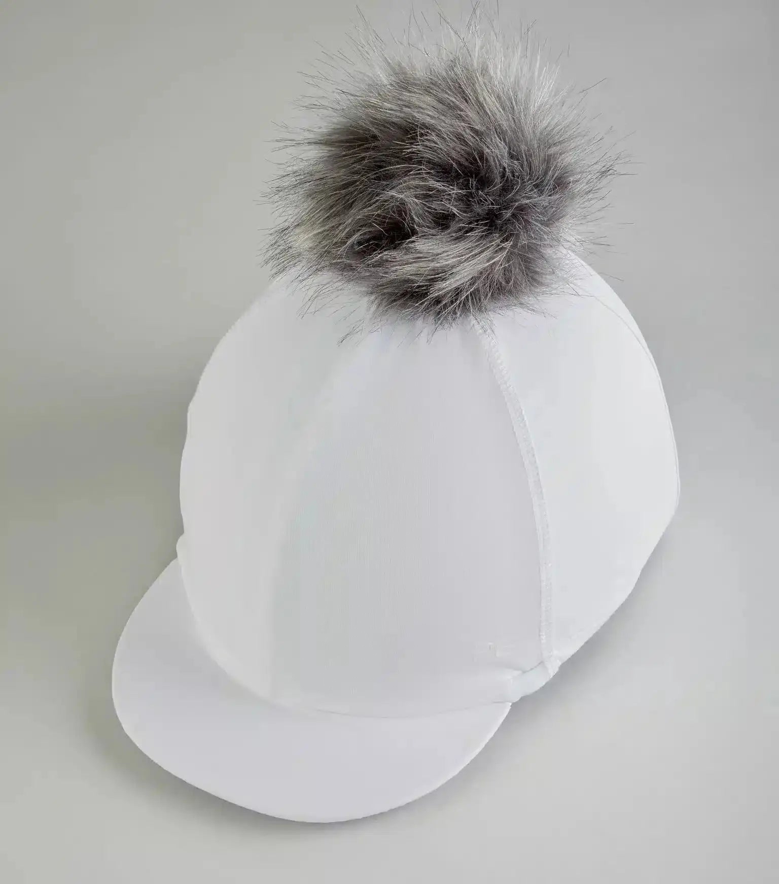 Premier Equine Jersey Hat Silk with Faux Fur Pom Pom by Premier Equine at Try A Bit