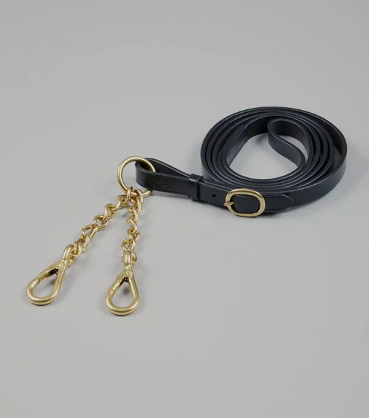 Premier Equine Leather Lead Rein with Chain Coupling by Premier Equine at Try A Bit