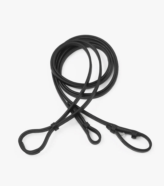 Premier Equine Leonardo Plain Leather Double Bridle Reins by Premier Equine at Try a Bit