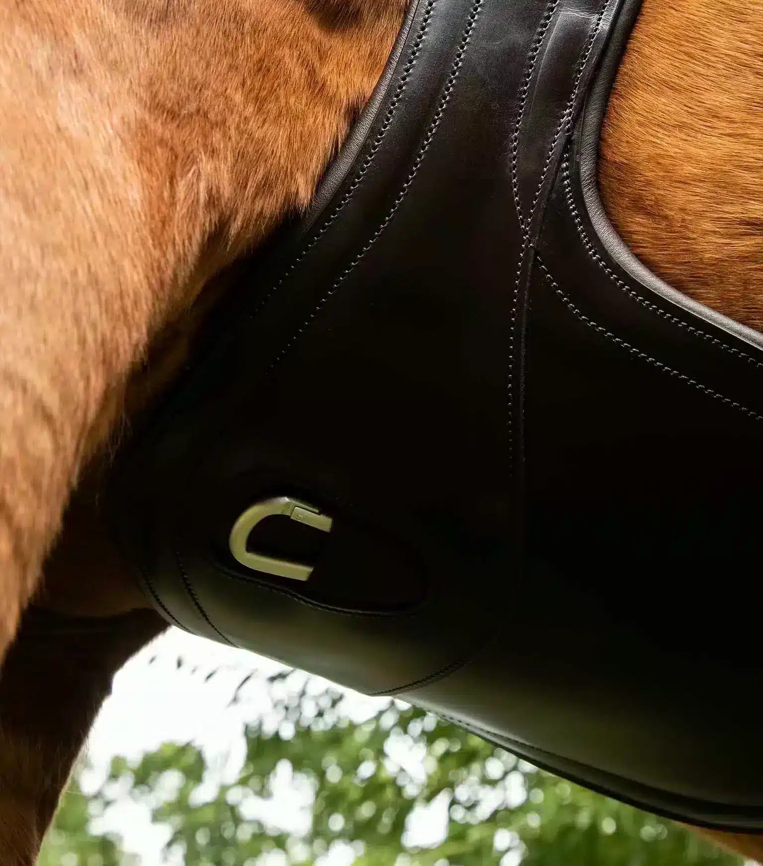 Premier Equine Lizzano Anatomic Leather Stud Girth by Premier Equine at Try a Bit