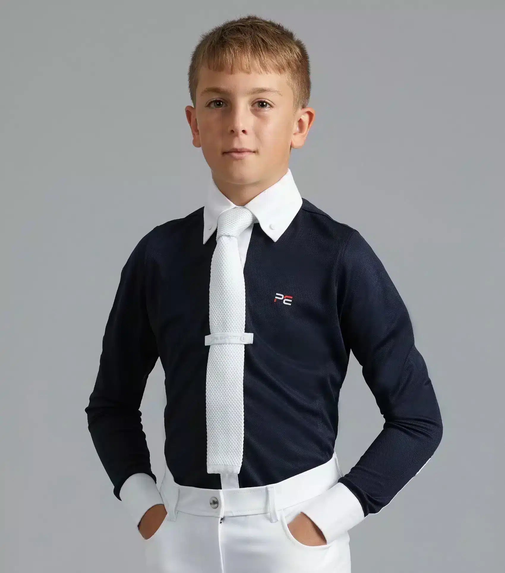 Premier Equine Mini Giulio Boy's Long Sleeve Show Shirt by Premier Equine at Try a Bit