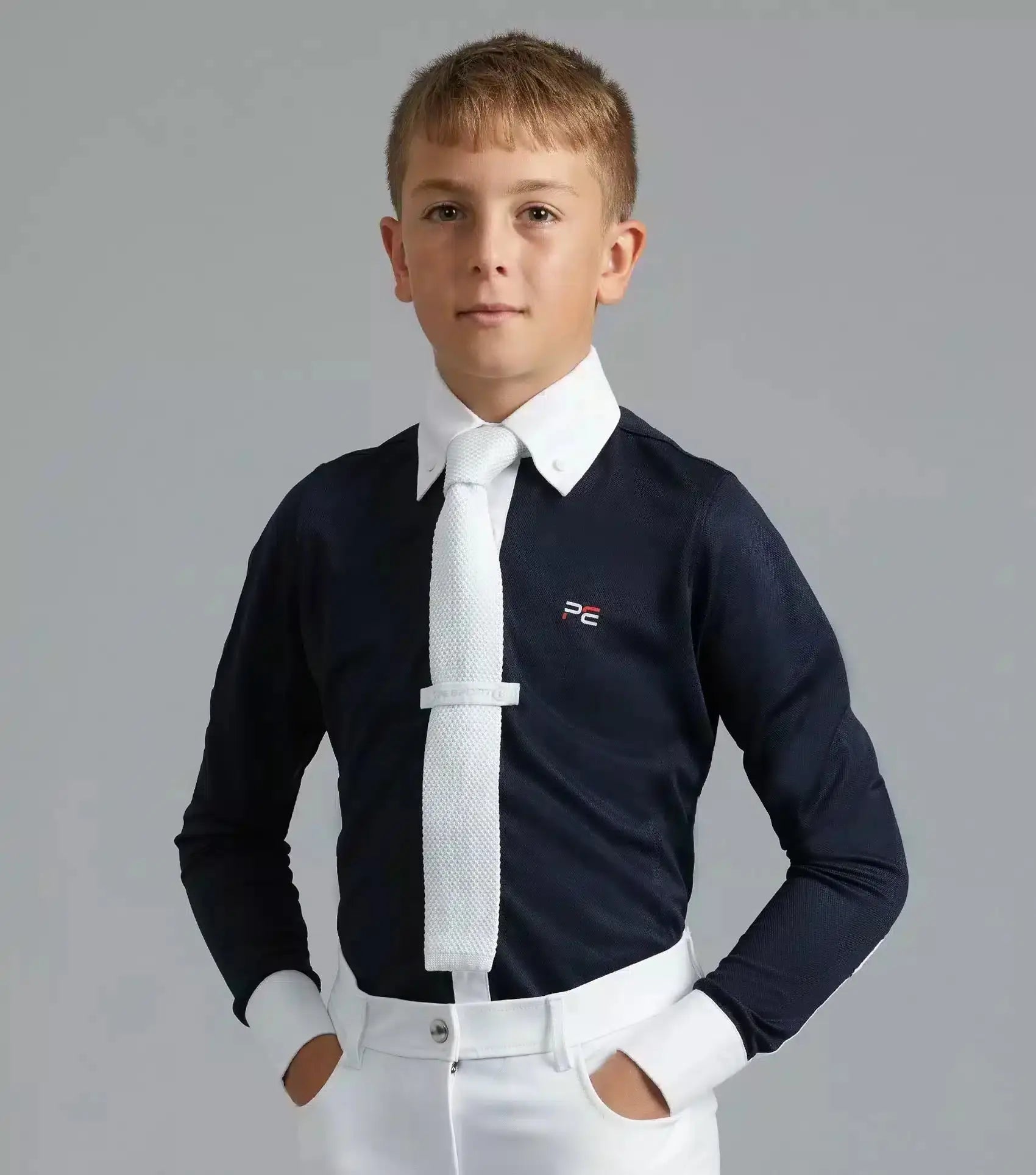 Premier Equine Mini Giulio Boy's Long Sleeve Show Shirt by Premier Equine at Try A Bit