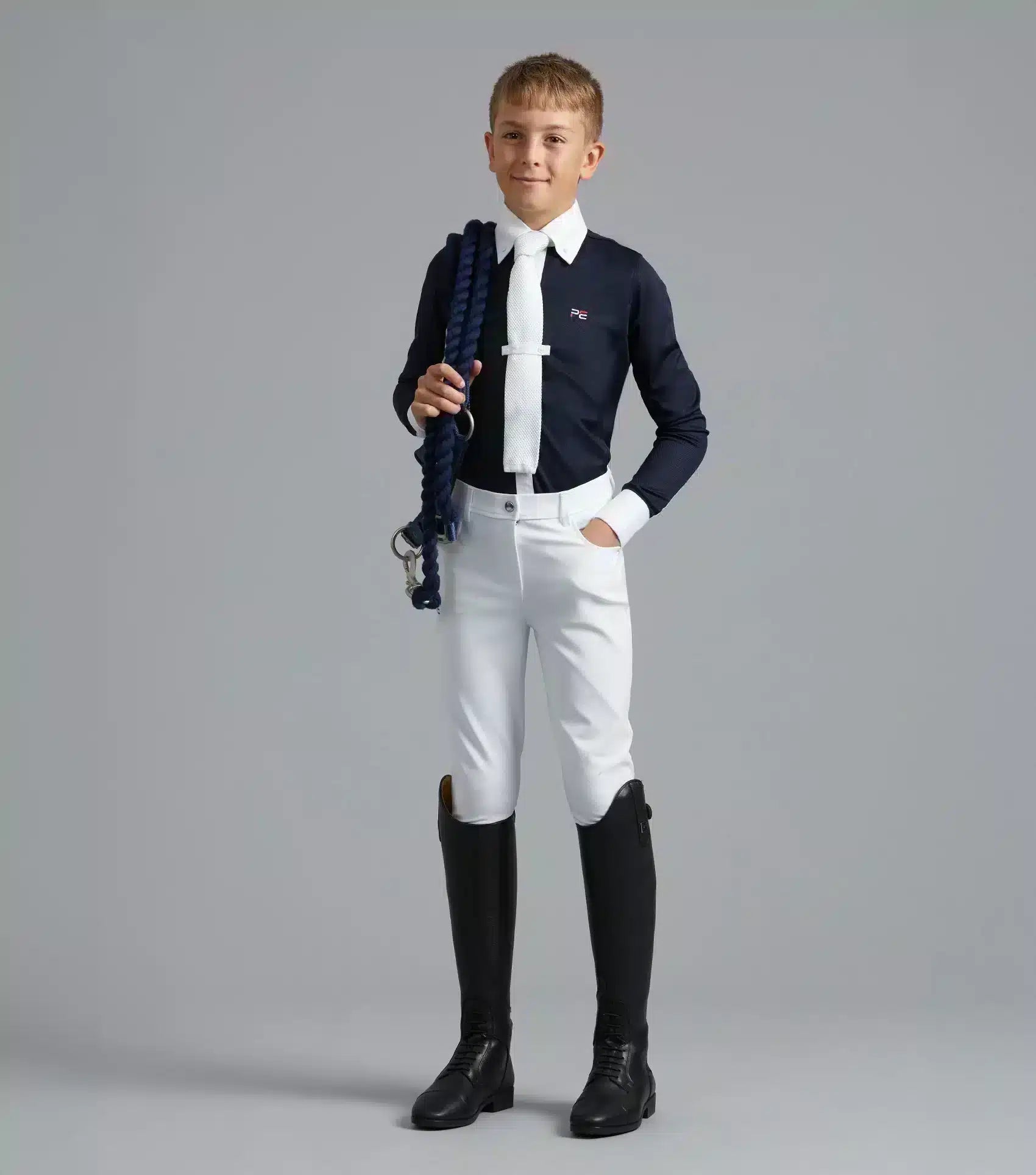 Premier Equine Mini Giulio Boy's Long Sleeve Show Shirt by Premier Equine at Try a Bit