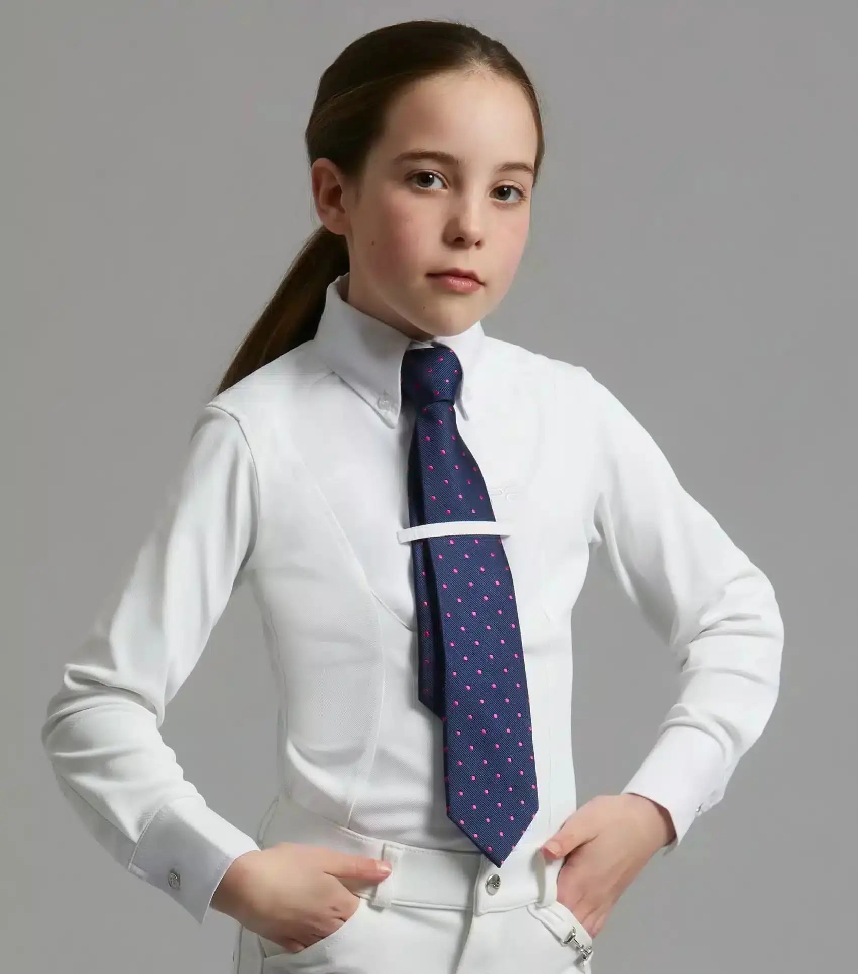 Premier Equine Tessa Girls Long Sleeve Show Shirt by Premier Equine at Try A Bit