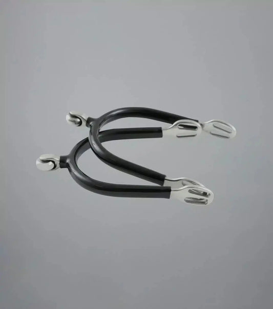Premier Equine Rubber Covered Roller Ball Spurs by Premier Equine at Try A Bit