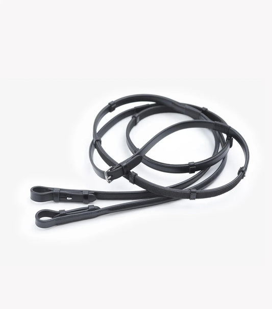 Premier Equine Salvatore Rubber & Leather Grip Reins by Premier Equine at Try a Bit