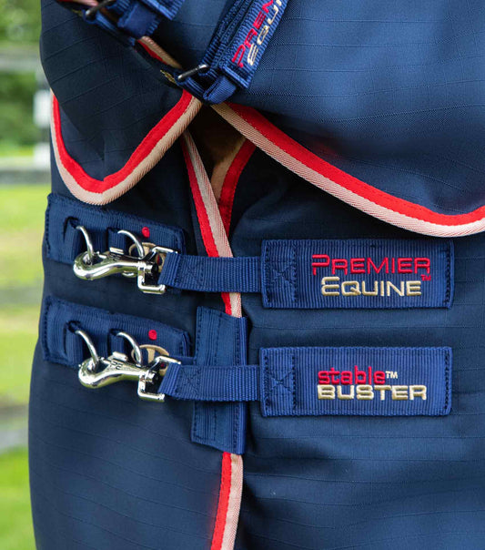 Premier Equine Stable Buster 100g Stable Rug with Neck Cover by Premier Equine at  Try a Bit