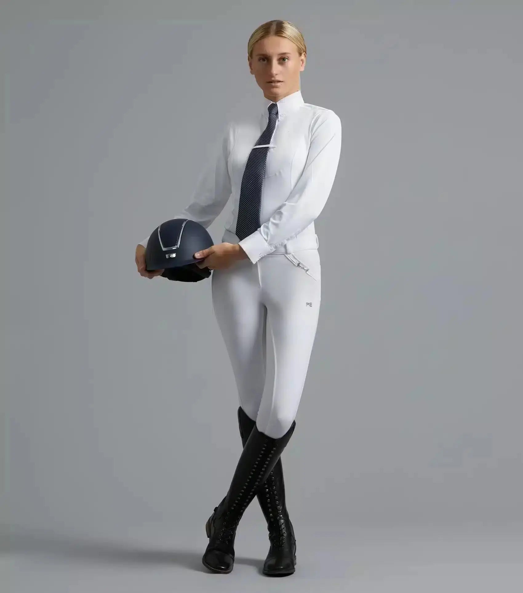 Premier Equine Tessa Ladies Long Sleeve Tie Shirt by Premier Equine at Try A Bit