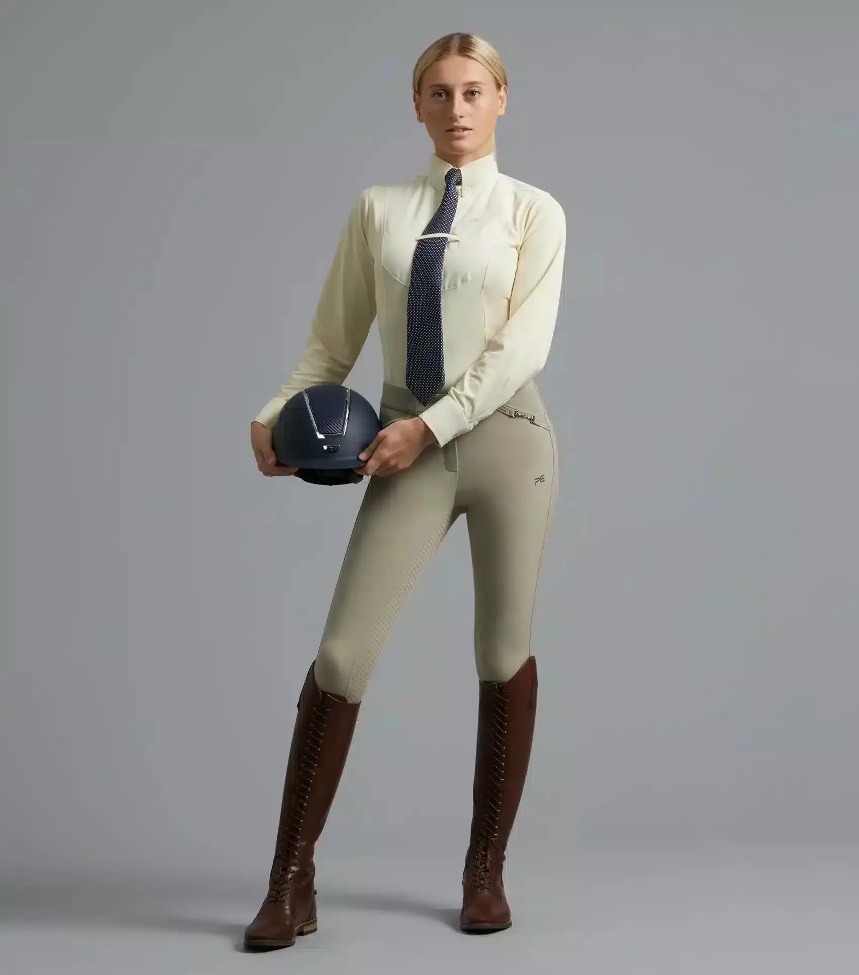 Premier Equine Tessa Ladies Long Sleeve Tie Shirt by Premier Equine at Try A Bit