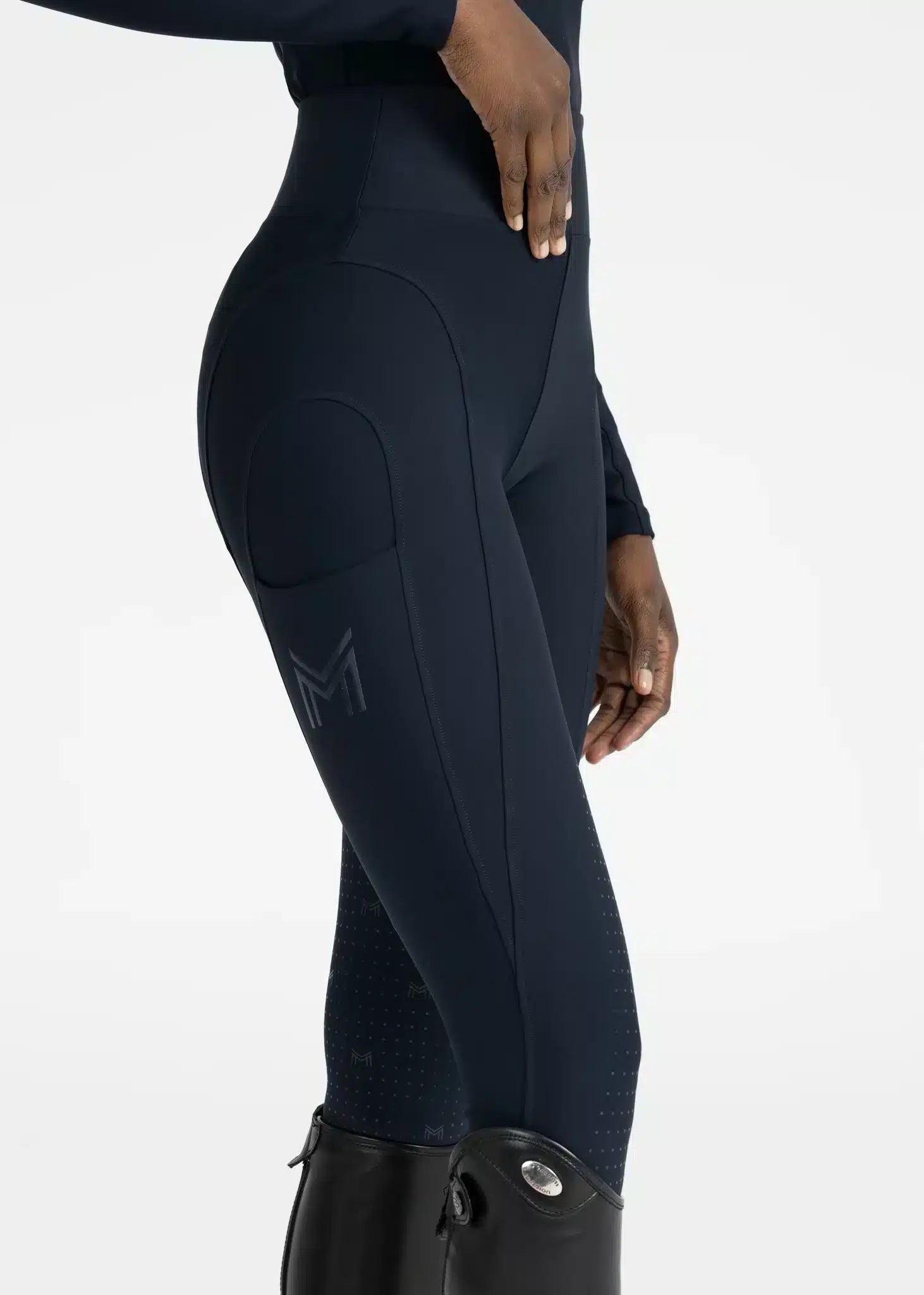 Maximilian Equestrian Outline Riding Leggings Atlantic by Maximilian Equestrian at Try a Bit