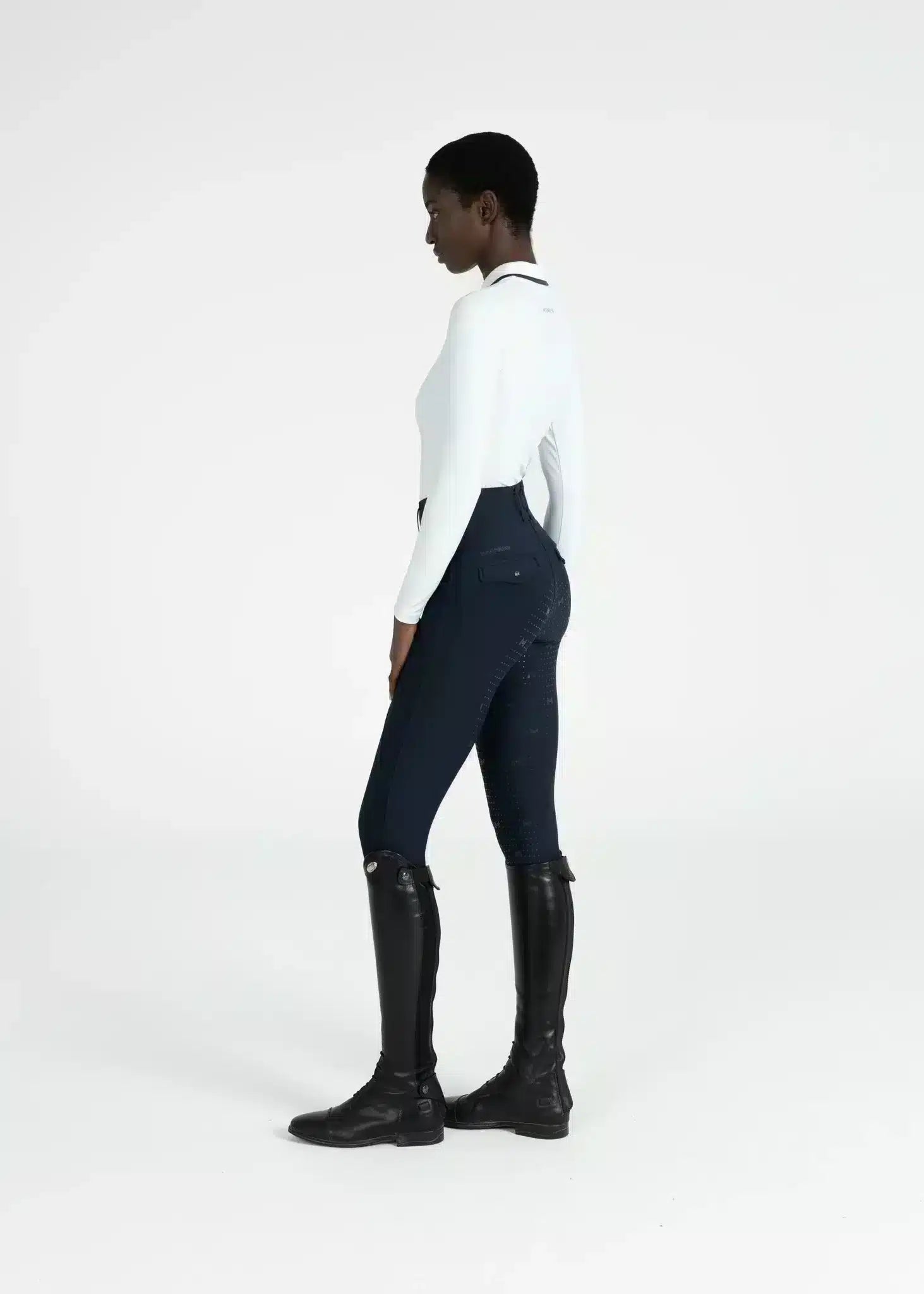 Maximilian Equestrian Pro Riding Leggings Atlantic by Maximilian Equestrian at Try a Bit