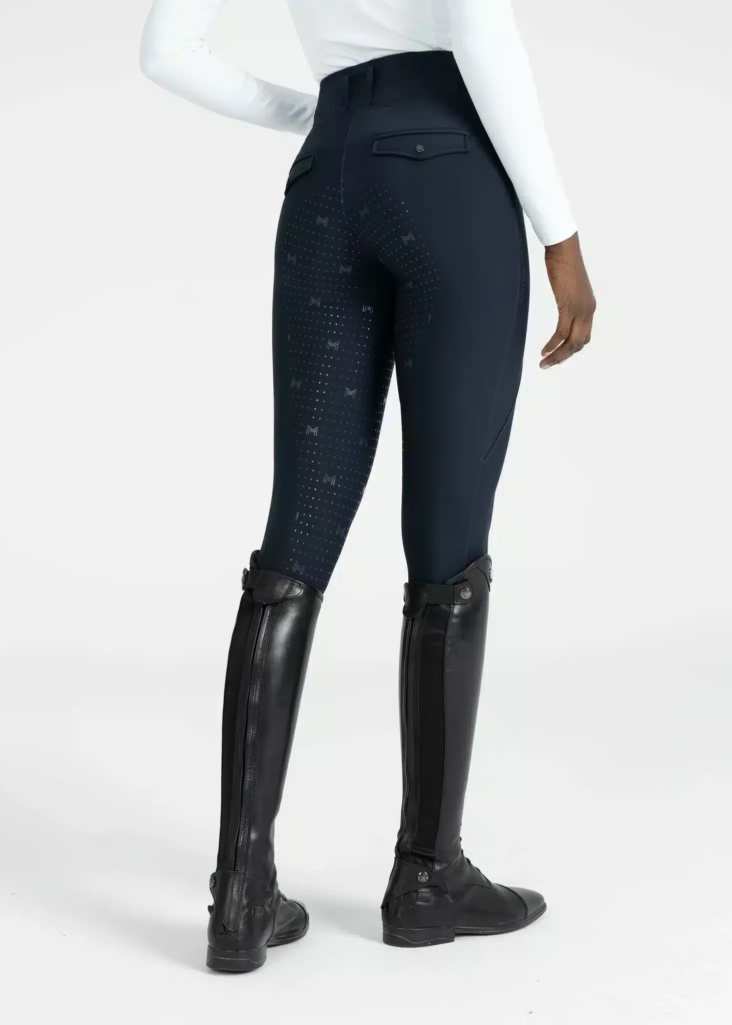 Maximilian Equestrian Pro Riding Leggings Atlantic by Maximilian Equestrian at Try a Bit