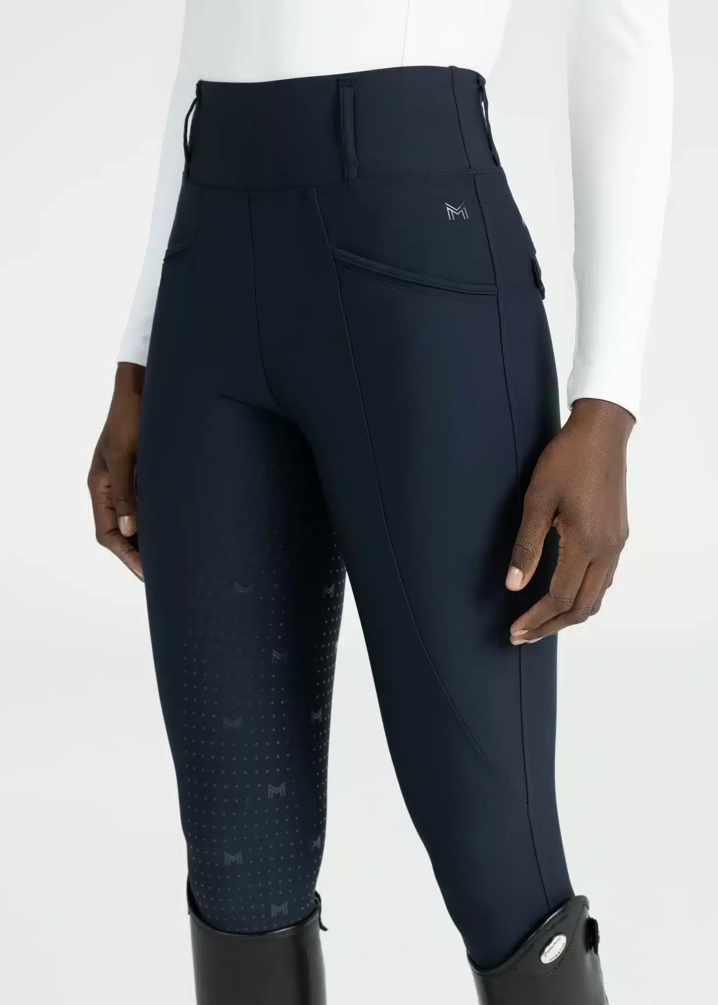 Maximilian Equestrian Pro Riding Leggings Atlantic by Maximilian Equestrian at Try a Bit