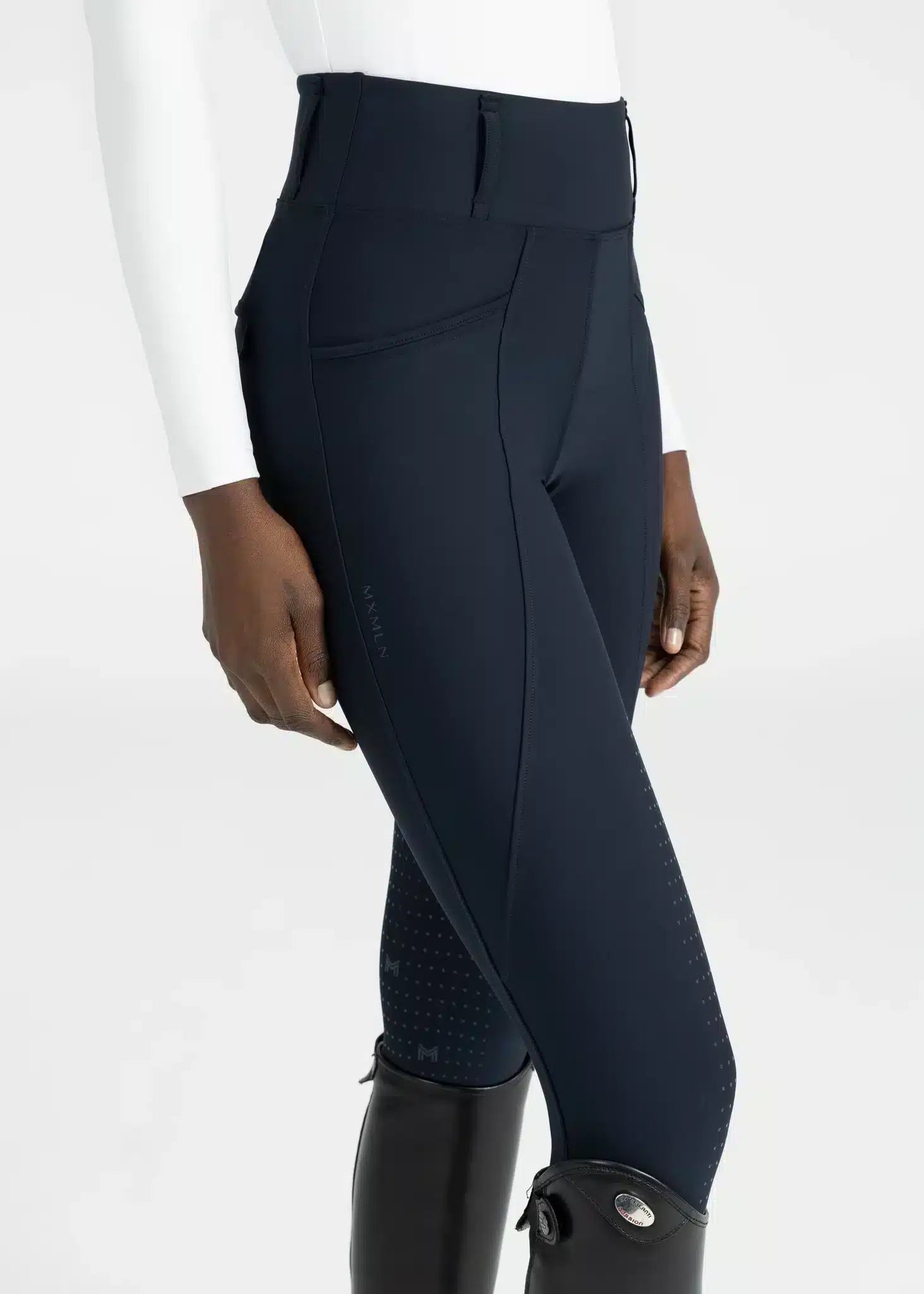 Maximilian Equestrian Pro Riding Leggings Atlantic by Maximilian Equestrian at Try a Bit