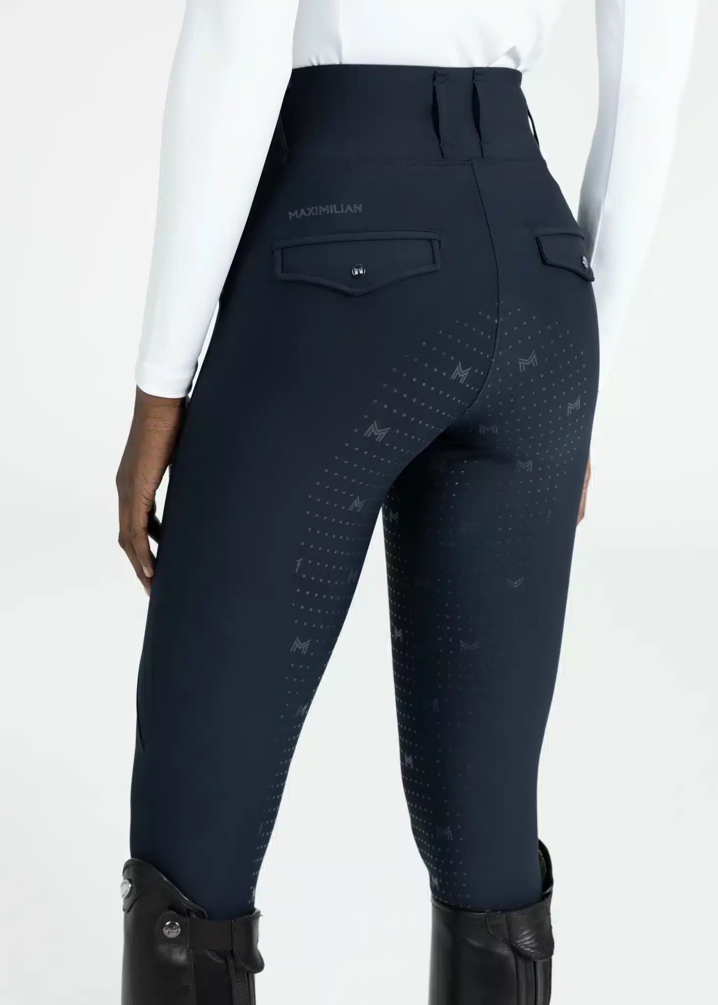 Maximilian Equestrian Pro Riding Leggings Atlantic by Maximilian Equestrian at Try a Bit