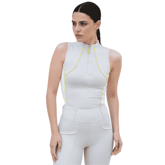 Maximilian Equestrian Sleeveless Base Layer (Glacier/Lime) by Maximilian Equestrian at Try a Bit