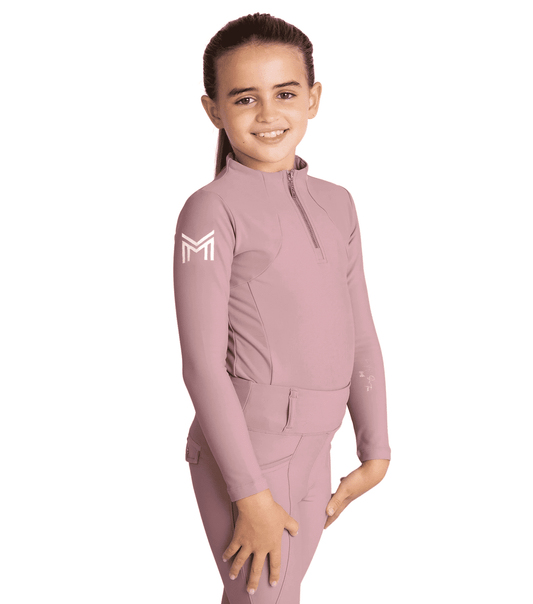 Maximilian Equestrian YR Long Sleeve Base Layer (Rose Taupe) by Maximilian Equestrian at Try a Bit