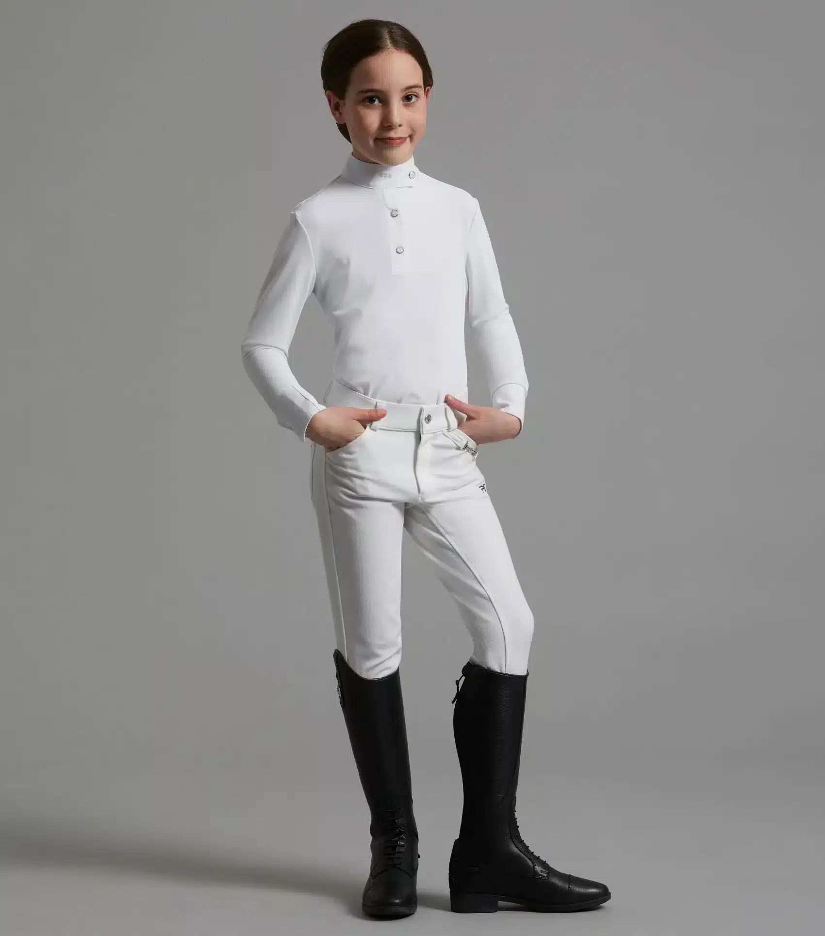 Premier Equine Brava Girls Full Seat Gel Competition Riding Breeches by Premier Equine at Try a Bit