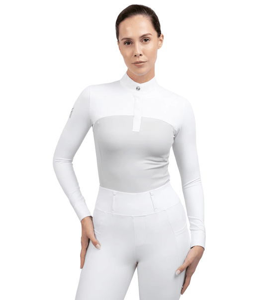 Maximilian Equestrian Era Long Sleeve Show Shirt Grey by Maximilian Equestrian at Try a Bit