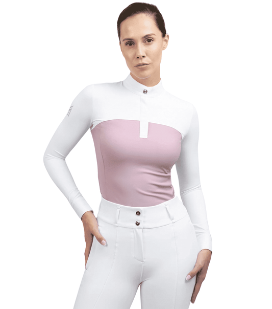 Maximilian Equestrian Era Long Sleeve Show Shirt Mauve by Maximilian Equestrian at Try a Bit