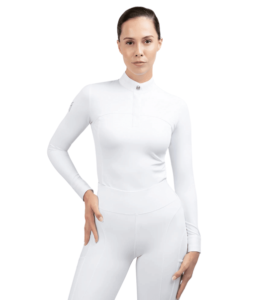 Maximilian Equestrian Era Long Sleeve Show Shirt White by Maximilian Equestrian at Try a Bit