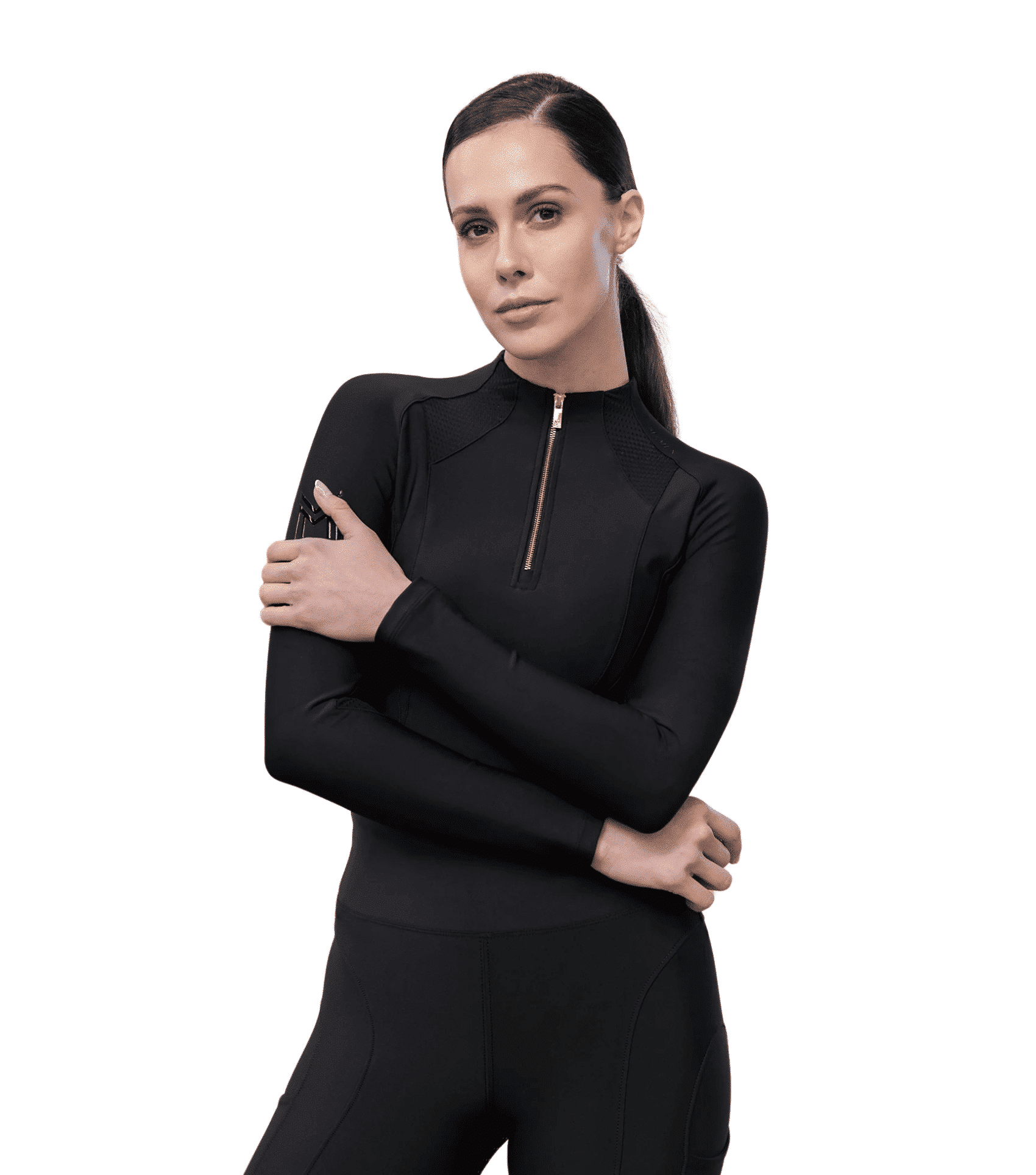 Maximilian Equestrian Frame Long Sleeve Base Layer Performance Riding Top by Maximilian Equestrian at Try A Bit