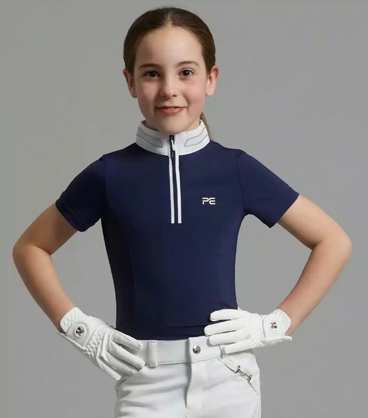 Premier Equine Maria Girls Diamanté Show Shirt by Premier Equine at Try A Bit