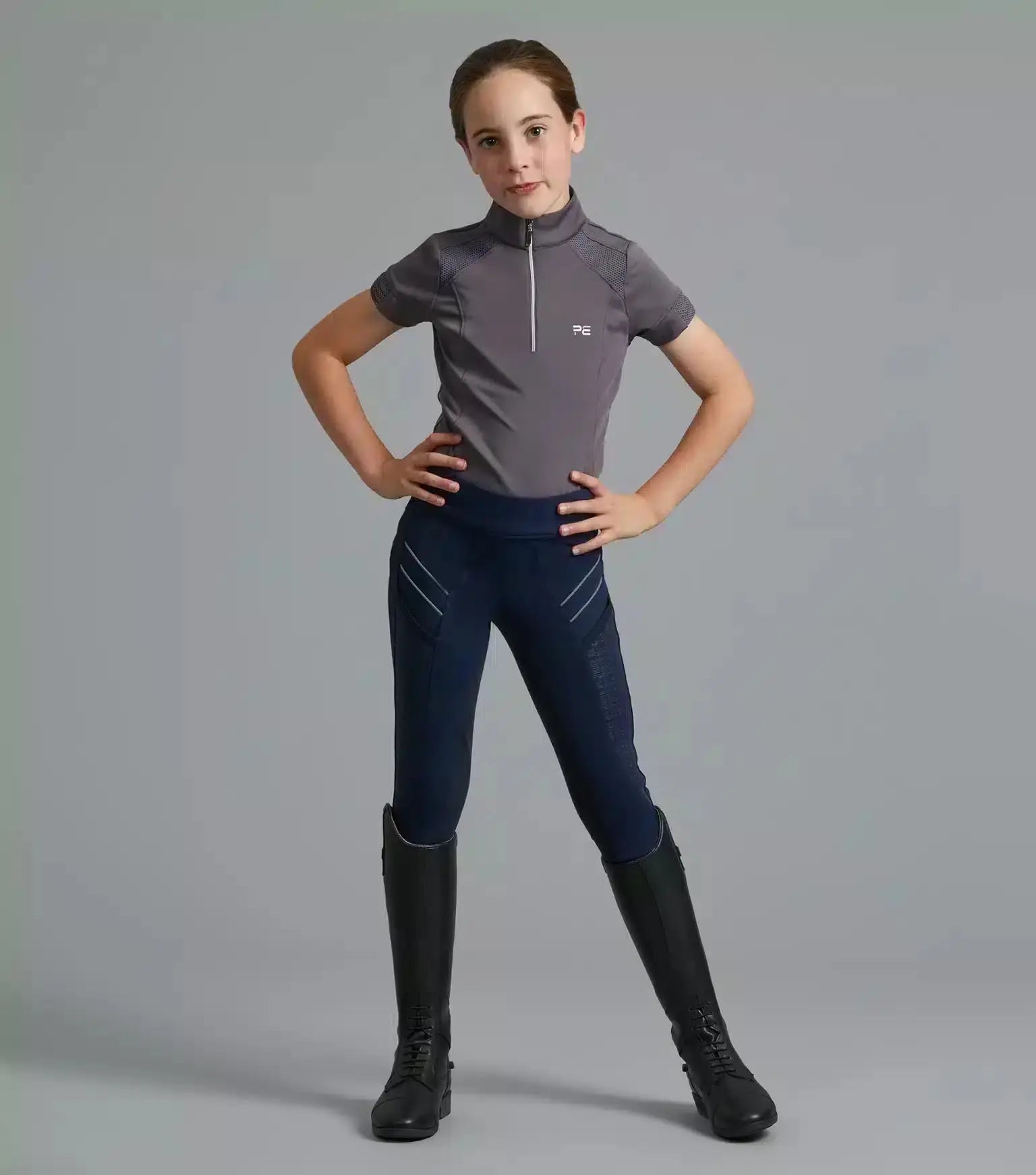 Premier Equine Mini Remisa Girl's Technical Short Sleeve Riding Top by Premier Equine at Try A Bit