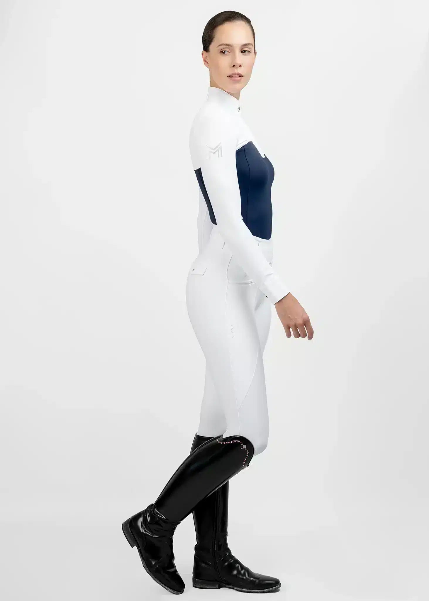 Maximilian Equestrian Era Long Sleeve Show Shirt Navy by Maximilian Equestrian at  Try a Bit