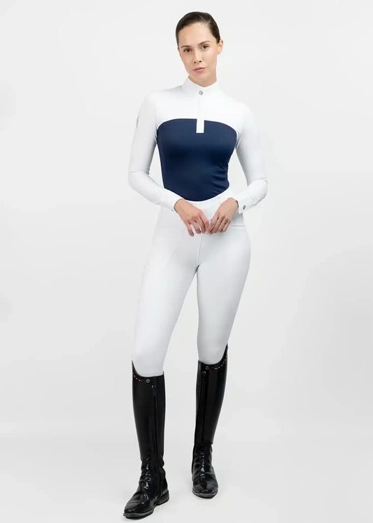 Maximilian Equestrian Era Long Sleeve Show Shirt Navy by Maximilian Equestrian at  Try a Bit