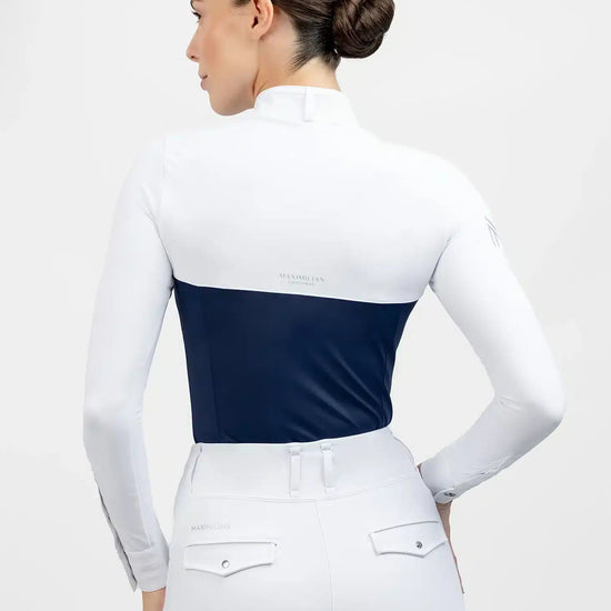 Maximilian Equestrian Era Long Sleeve Show Shirt Navy by Maximilian Equestrian at  Try a Bit