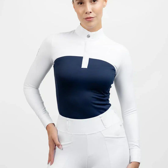 Maximilian Equestrian Era Long Sleeve Show Shirt Navy by Maximilian Equestrian at  Try a Bit
