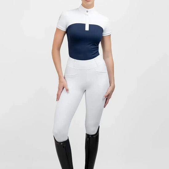 Maximilian Equestrian Era Short Sleeve Show Shirt Navy by Maximilian Equestrian at  Try a Bit