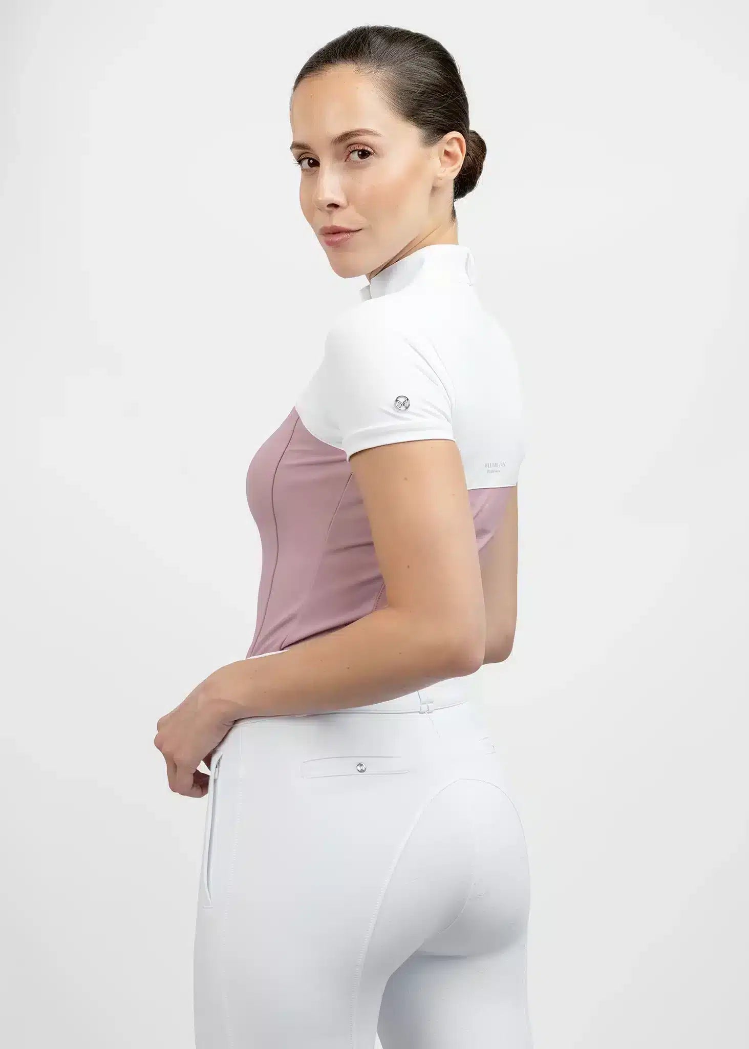 Maximilian Equestrian Era Short Sleeve Show Shirt Mauve by Maximilian Equestrian at  Try a Bit