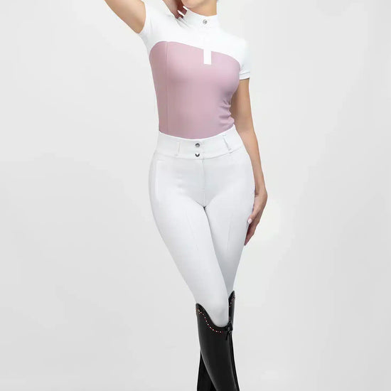 Maximilian Equestrian Era Short Sleeve Show Shirt Mauve by Maximilian Equestrian at  Try a Bit