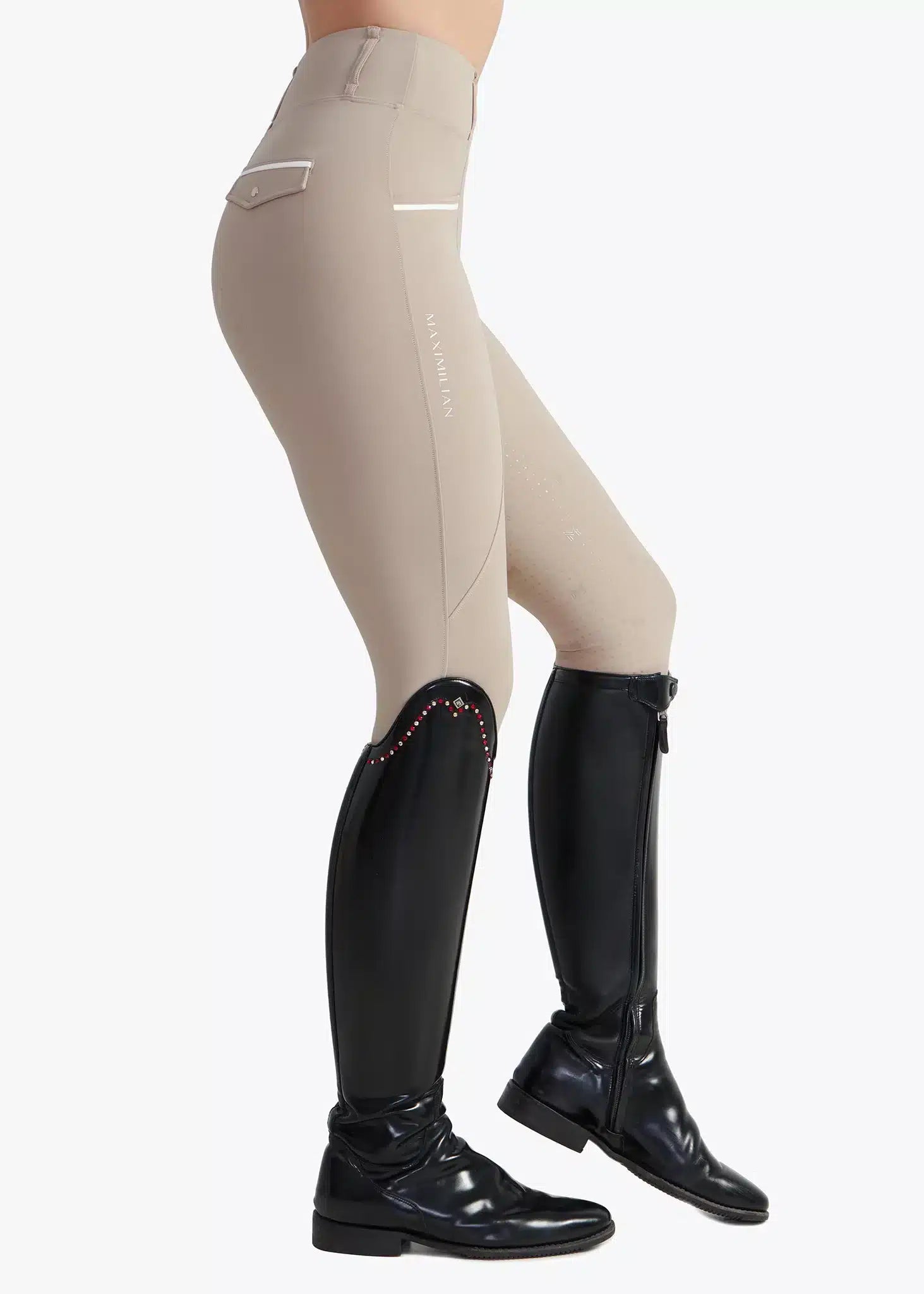 Maximilian Equestrian Pro Riding Leggings Beige by Maximilian Equestrian at  Try a Bit