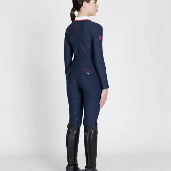 Maximilian Equestrian YR Concept Long Sleeve Polo Shirt (Navy) by Maximilian Equestrian at  Try a Bit